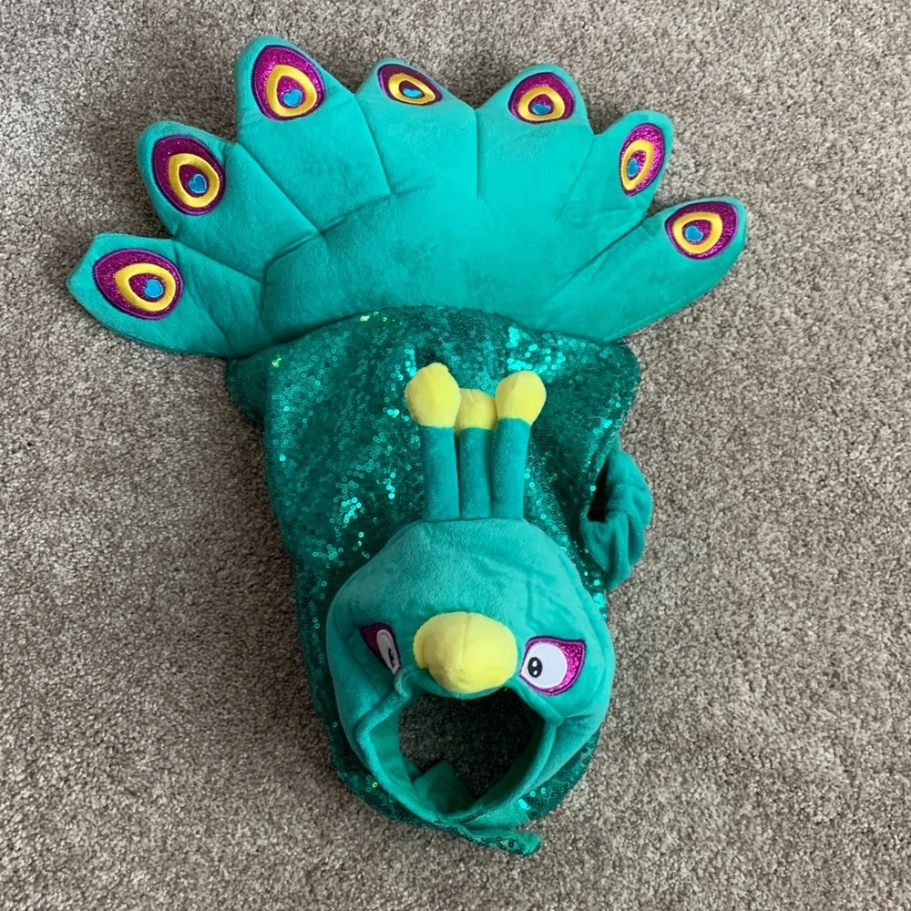 Colorful Peacock Costume for Pets Cat Dog Medium